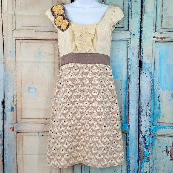 Anthropologie Floreat Tapestry Sheath Cap Sleeve Dress - Picture 2 of 10